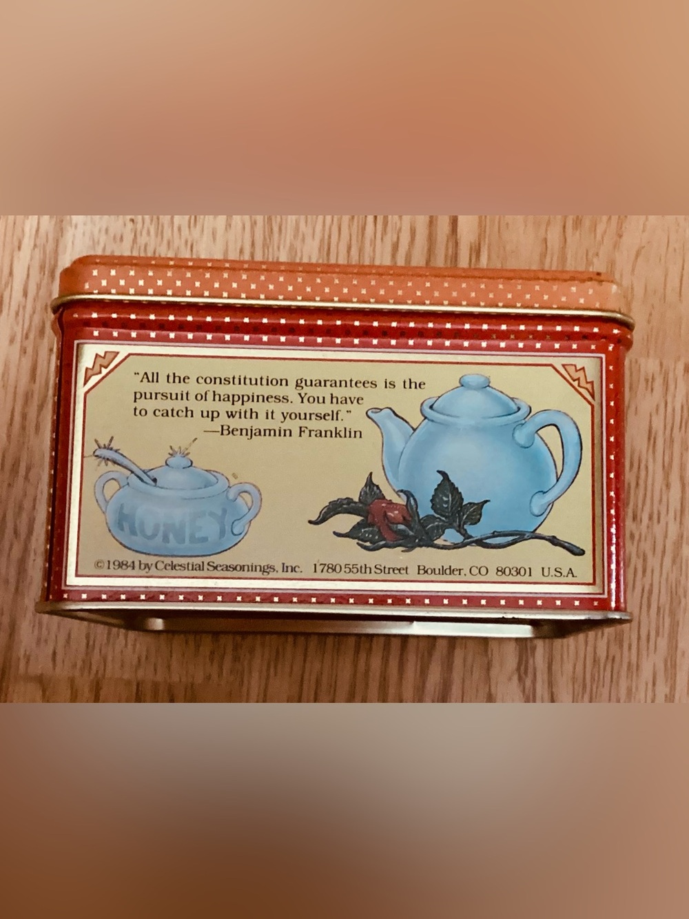 Vintage Collectible Celestial Seasonings Red Zinger Herb Tea 1984 - Picture 5 of 8